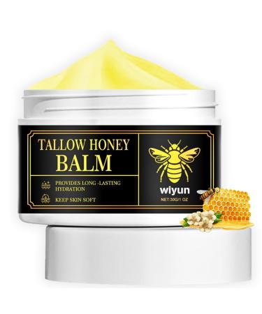 Beef Tallow Honey Balm Tallow And Honey Balm Face Beef Tallow Moisturiser Beef Tallow Face Cream Instant Wrinkle Remover Facial Cream Repair Barrier Face & Body Moisturiser for Dry Skin 1