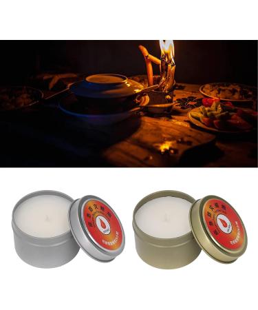 Emergency Candle 24 Hours Waterproof Beeswax Camping Candle with Floral & Honey Scents - Slow Burn Candle for Outdoor Survival, Camping, Hiking - Silver - Buy Online on GoSupps.com