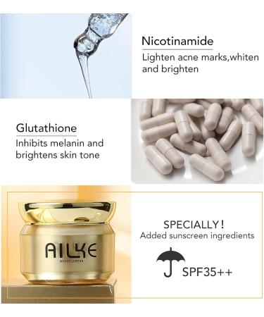 Whitening and Moisturizing Face Cream Naturally Lighting Even Skin Tone Remove Dark Spots With SPF35+ Nicotinamide Outdoor Traveling Facial Skin Care - Buy Online on GoSupps.com