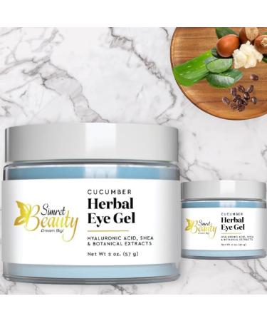 SIMRET BEAUTY cucmber herbal gel  Anti-Aging Vegan Herbal Eye Gel Skincare Skin-Firming for Puffy Eyes  Dark Circles Wrinkles & Fine Lines - Hyaluronic Acid  Hydrating Avocado Oil  Coffee - Buy Online on GoSupps.com