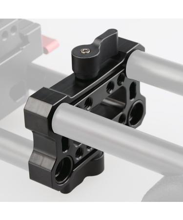 CAMVATE 15mm Rod Offset Raiser Clamp for Shoulder Rig Railblock System (Black Thumbscrew) - 1690 - Buy Online on GoSupps.com