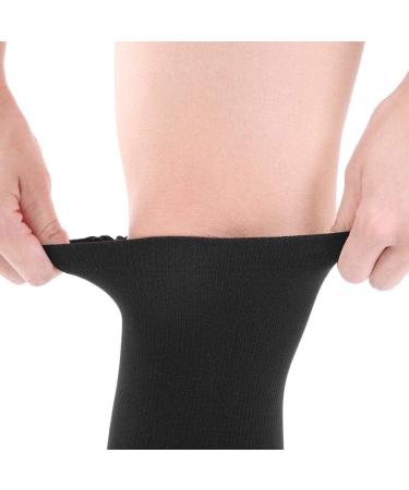 Compression Zipper Socks for Varicose Veins & Edema Relief - Sports Calf & Knee Support (XXL-Black) - Buy Online on GoSupps.com