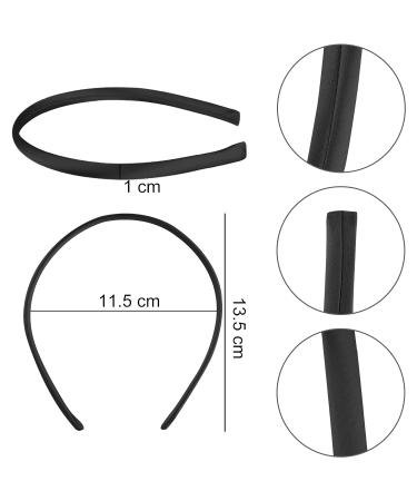 Duufin 30-Pack Satin Hairbands for Girls & Women - 1CM Black Headbands for Stylish Hairstyles - Buy Online on GoSupps.com