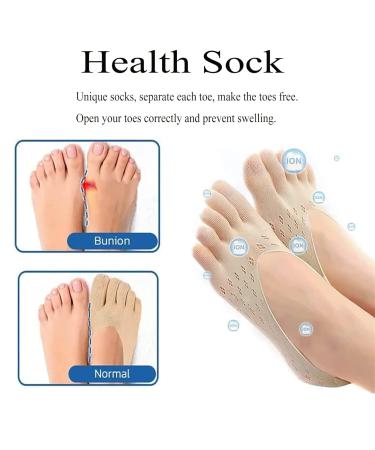 Projoint Antibunion Health Socks - Bunion Corrector & Relief - 5 Pairs Beige - Buy Online on GoSupps.com