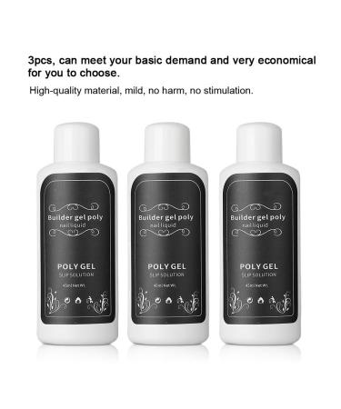 3 Bottles 45ml Poly Nail Gel - Fast Nail Art Decoration & Acrylic Extension Gel for Salon & DIY Manicure - Buy Online on GoSupps.com