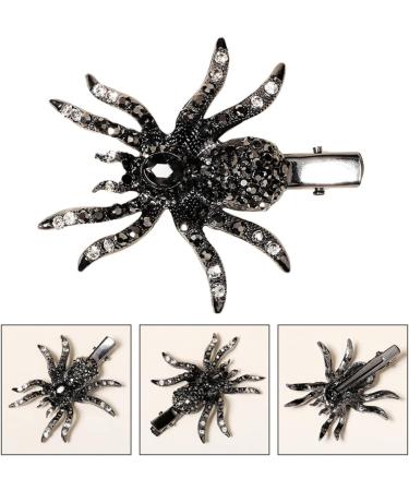Lurrose Halloween Hair Clip for Women Gothic Sparkling Rhinestone Spider Hair Barrettes Halloween Party Masquerade Cosplay Accessory - Buy Online on GoSupps.com