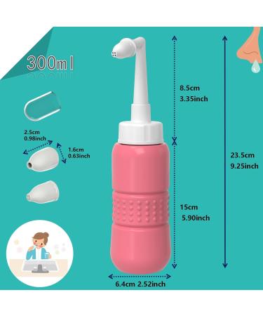 TONELIFE Sinus Rinse Kit - 40 Salt Packs BPA Free Nasal Irrigation Bottle for Allergy Relief - Pink Neti Pots & Sprayer-Bag - Buy Online on GoSupps.com