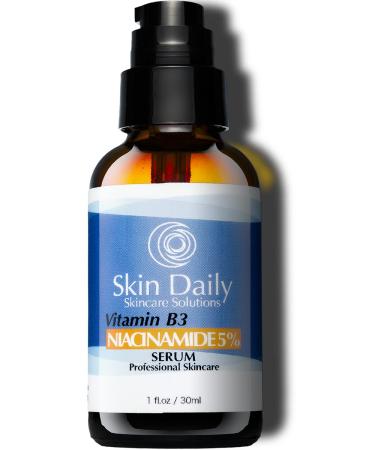 SkinDaily Niacinamide Serum for Face -1oz- Vitamin B3 Pore Minimizer Dermatologist Recommend Concentration - Targets Aging Skin Wrinkles Dark Spots - Superior Moisturizer and Skin Brightening