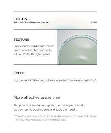 FINDIVE OFFiCIAL PDRN Cica Exosome Serum 1% PDRN (sodium DNA) 1 000 ppm Cica Exosome Marine Collagen Skin Soothing Skin Regeneration Korean Skincare (1.69 fl oz) - Buy Online on GoSupps.com