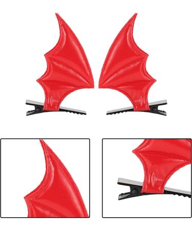 Miaija 8Pieces Halloween Bat Hair Clip Cartoon Bat Wing Hair Clip Demon Cosplay Decoration Costume Accessories for Girls Women Halloween Party Fancy Hair - Buy Online on GoSupps.com