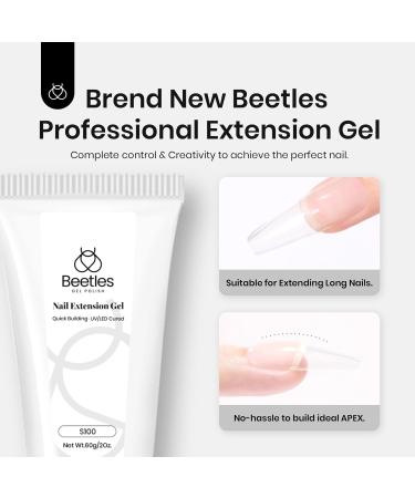 Beetles Hema-Free Nail Extension Gel 60g - Clear Builder Gel for Long-Lasting Nail Art & DIY Home Extensions - Trendy & Strong Nail Strengthener - Buy Online on GoSupps.com