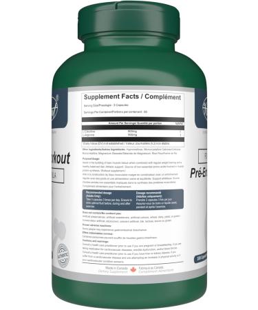 VORST Pre Workout Formula | Nitric Oxide Supplement | Powder Pills |180 Vegan Capsules 180 count (Pack of 1) - Buy Online on GoSupps.com