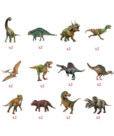 24 Pcs Card Cupcake Dinosaur Cake Toppers/Cupcake Wrappers Cake Insert Decoration Supplies for Kids Party Dinosaur Theme Party Cake Decor Accessories - Buy Online on GoSupps.com