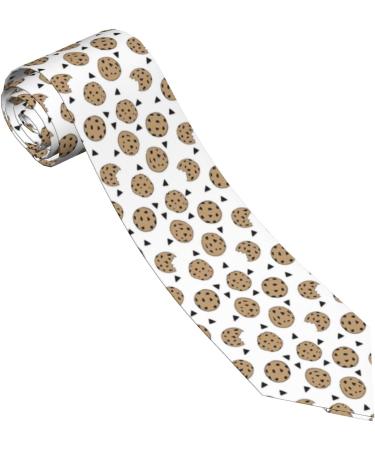 LamaMe Cookies Food Chocolate Chip Biscuits Anti-Floating Buckle Design Tie For Daily Work Wedding Banquet Dress With Holiday Birthday Gift - Buy Online on GoSupps.com