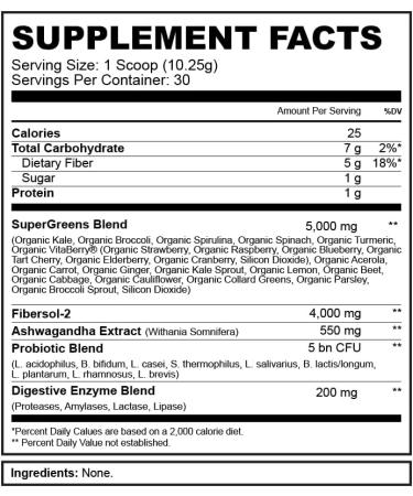 BioHealth Nutrition Phyto Fuel Supergreens + Fiber + Probiotics - 30 Servings - Buy Online on GoSupps.com