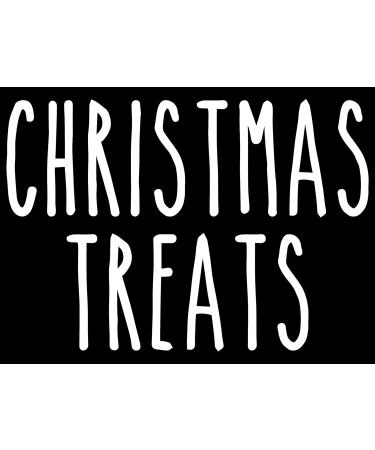 Christmas Treats' - Vinyl Sticker Decal Label Transfer for Jar Container. Party Sweets Chocolates Gift Bag Box (Small - 3cm Tall Capital Letter Height Gold) Small - 3cm tall Capital Letter Height Gold - Buy Online on GoSupps.com