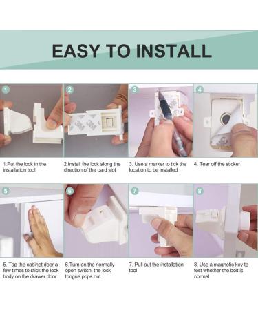 Magnetic Cabinet Locks Child Safety Kit - 16 Locks & 3 Keys for Drawers and Cabinets - Kitchen Baby Proofing Solution - Buy Online on GoSupps.com