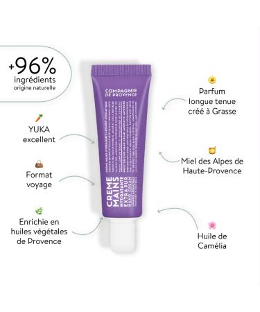 Compagnie de Provence Lavender Hand Cream 30ml - Nourishing Aromatic Handcare for Soft Skin | International Shipping - Buy Online on GoSupps.com