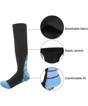 CHEERYMAGIC Compression Socks - Medical Grade Stockings for Men & Women - Blue - S/M - Buy Online on GoSupps.com