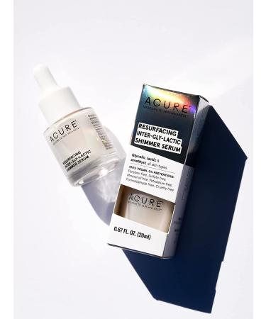 Acure Resurfacing Inter-Gly-Lactic Shimmer Serum 0.67 fl oz - Brightening, Exfoliating & Hydrating Formula - Buy Online on GoSupps.com