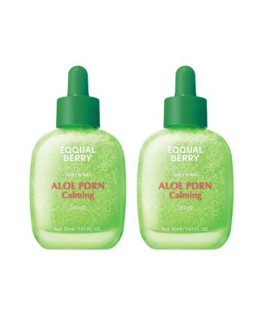 EQQUALBERRY Aloe PDRN Calming Smoothie Serum Soothing Korean Skin Care for Sensitive Skin Cica & Aloe for Repair Hydrating & Radiant Glow Non-Comedogenic (1.01oz / 30ml) Pack of 2