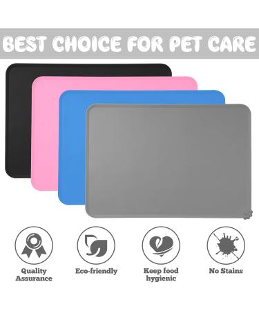 Shop Silicone Bowl Base Set (48x30cm) - Slipproof Dog & Cat Feeding Mat - Waterproof & Fully Matte - Ideal for Pet Food & Water Bowls - Buy Online on GoSupps.com