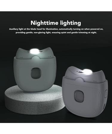 Automatic Nail Trimmer Electric Automatic Nail Clipper with Light Fingernail Cutter Nail Scraps Storage Rechargeable Safety Fingernail Trimmer for Kids Seniors Adult (White) - Buy Online on GoSupps.com