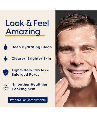 Strive Deep Hydrating Men's Face Wash | Fragrance-Free Facial Cleanser | Aloe Vera Hyaluronic Acid & Niacinamide | All Skin Types - 200mL - Buy Online on GoSupps.com