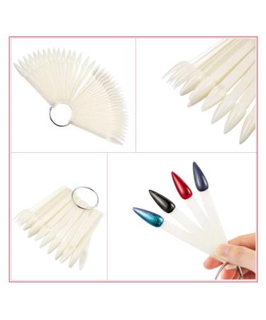 Tangger 200 PCs Nail Display Tips - Stiletto Nail Art Pop Sticks & Compartments for Perfect Nail Designs - Buy Online on GoSupps.com