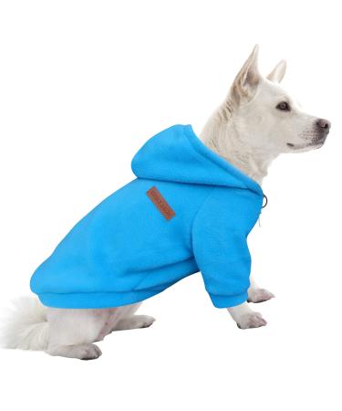 Hualisiji hooded sweater for dogs hoodie dog chihuahua sweater dog sweatshirt dog warm and light with a soft texture easy to wear and light colors (XL blue) XL blue