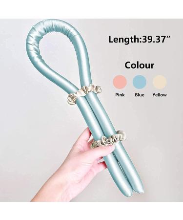 Heatless Curls Headband No Heat Wave Curlers Styling Tools for Long Medium Hair Make Soft And Shiny Pink1 - Buy Online on GoSupps.com