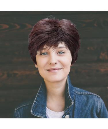 Monday Hair Care Women's Wig Short Hair Curly Hair Middle And Old Age Fashionable And Foreign Mother's Wig Natural And Lifelike Mother's Hair Dark Wig One Size BW1 - Buy Online on GoSupps.com