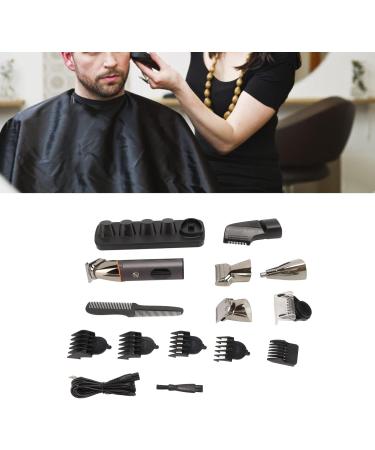 Qukaim Hair Trimmer Set Electric Hair Clipper Set with 6 Guide Combs for Men Waterproof Nose Hair Cutter and Eyebrow Grooming - Buy Online on GoSupps.com