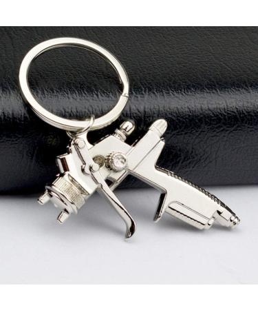 Acxico 2pcs Silver Metal Spray Paint Gun Keychain Pendant Set - Stylish Accessories - Buy Online on GoSupps.com