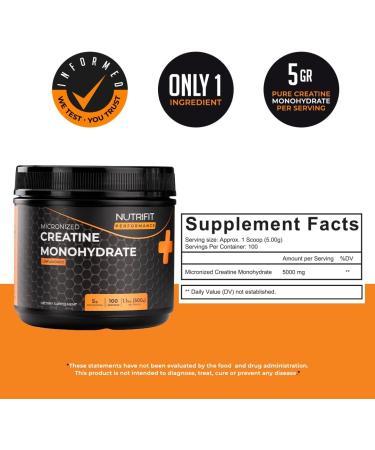 NUTRI PLUS FIT Micronized Creatine Monohydrate - Buy Online on GoSupps.com