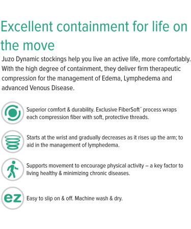 Juzo Dynamic Varin 3512 Armsleeve for Women - 30-40mmHg Compression with Silicone Top Band | International Shipping Available - Buy Online on GoSupps.com