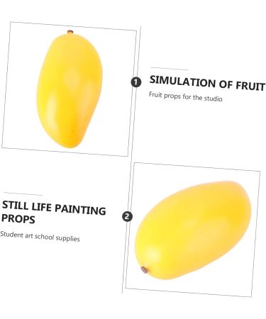 HOMSFOU 6 Pcs Fake Fruit Fruit Model Model Fruit Ornament Fruit Desk Decorations Fruit Photography Props Decor for Kitchen Simulated Fruit Creative Playthings Models Mango Toy Yellowx2pcs Mx2pcs - Buy Online on GoSupps.com