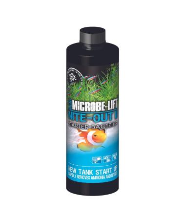 MICROBE-LIFT Nite-Out II Aquarium and Fish Tank Cleaner for Rapid Ammonia and Nitrite Reduction, Freshwater and Saltwater 16-ounce