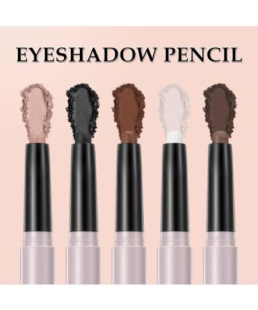 NewBang 5Pcs Matte Eyeshadow Stick Set - Neutral Brown Creamy Waterproof Eyeshadow Pencil Crayon for Long Lasting Eye Makeup - 0.20 Ounce (Pack of 5) - Buy Online on GoSupps.com