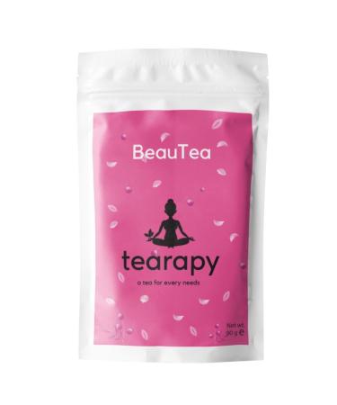 tearapy BeauTea-Complexion Tea| Green tea With White Chrysanthemum Honey Suckle and Hibiscus Delicious Herbal Tea Blend-Beauty Tea | 90g of Herbal Loose Leaf Tea Blend