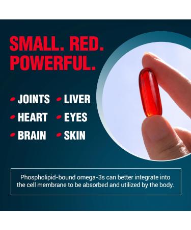 LABO Nutrition Perfect Krill 1000 mg Antarctic Krill Oil Omega 3 EPA DHA w/Phospholipids ( 40%), Choline, Astaxanthin | Supports Brain Eye Heart & Joint Health, 60 softgels - Buy Online on GoSupps.com