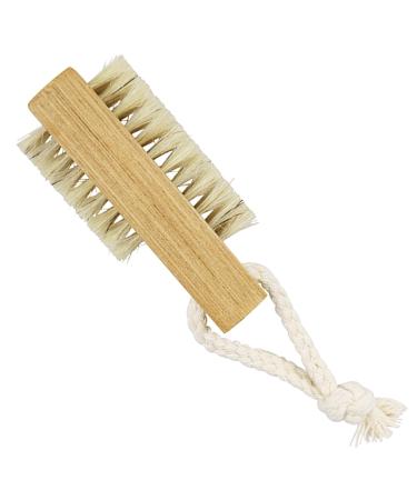 Double Sided Wooden Nail Brush Nail Cleaning Brushes with Hanging Rope Fingernail Brush Fingernail Cleaning Brushes Toenail Cleaner