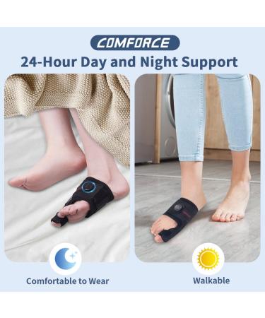 Bunion Corrector for Women & Men | Adjustable Big Toe Straightener & Orthopedic Splint for Hallux Valgus Pain Relief (Right) - Neoprene - Buy Online on GoSupps.com