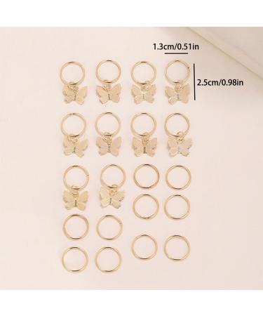 20PCS Hair Beads For Women Braids Jewelry For Hair Dreadlocks Accessories Metal Gold Silver Clips For Hair Braiding Beard Decoration For Girls Women one color B - Buy Online on GoSupps.com