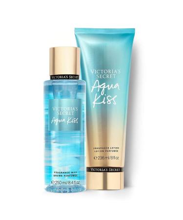 Victoria Secret New 2015 Aqua Kiss Fragrance Mist and Lotion Set Fresh