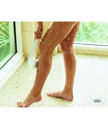 Electric Bath Brush Extra Long Handle 38cm - 4 in 1 Waterproof Back Scrubber for Men & Women - Perfect Shower Tool - Buy Online on GoSupps.com