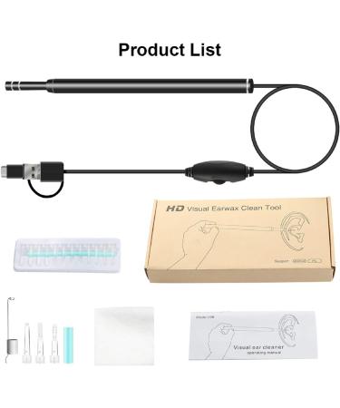 Sanon Otoscope Ear Wax Remover Camera with 6 Dimmable LED - HD Visual Camera for Adults, Kids, and Pets - Compatible with Android Tablet and PC - Buy Online on GoSupps.com