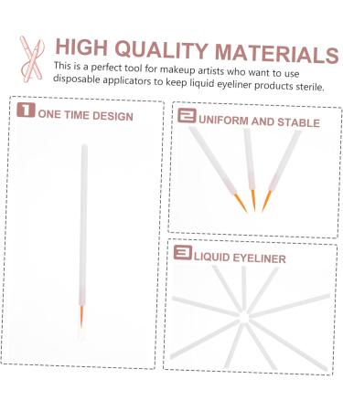 Angoily 100pcs Disposable Eyeliner Brush Eyeliner Pencil Mascara Tool Nylon Eyeliner Applicator Eyes Makeup - Buy Online on GoSupps.com