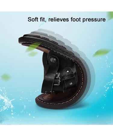 Men's Dual-Use Toe Flat Slippers for Bunion Splints & Plantar Fasciitis - Brown, 26cm - Buy Online on GoSupps.com