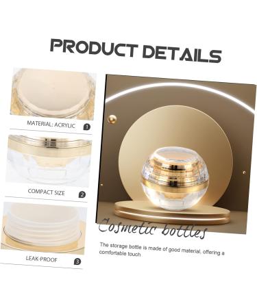 Cream Bottle Lotion Terrarium Lip Tint Lip Balm Shampoo Bottle Cream Sub Jar Mini Bead Jar Clear Container with Lid Mini Cream Black Travel Multipurpose Oil Seed Pp Inner Cover 7.1X6X6CM Golden - Buy Online on GoSupps.com